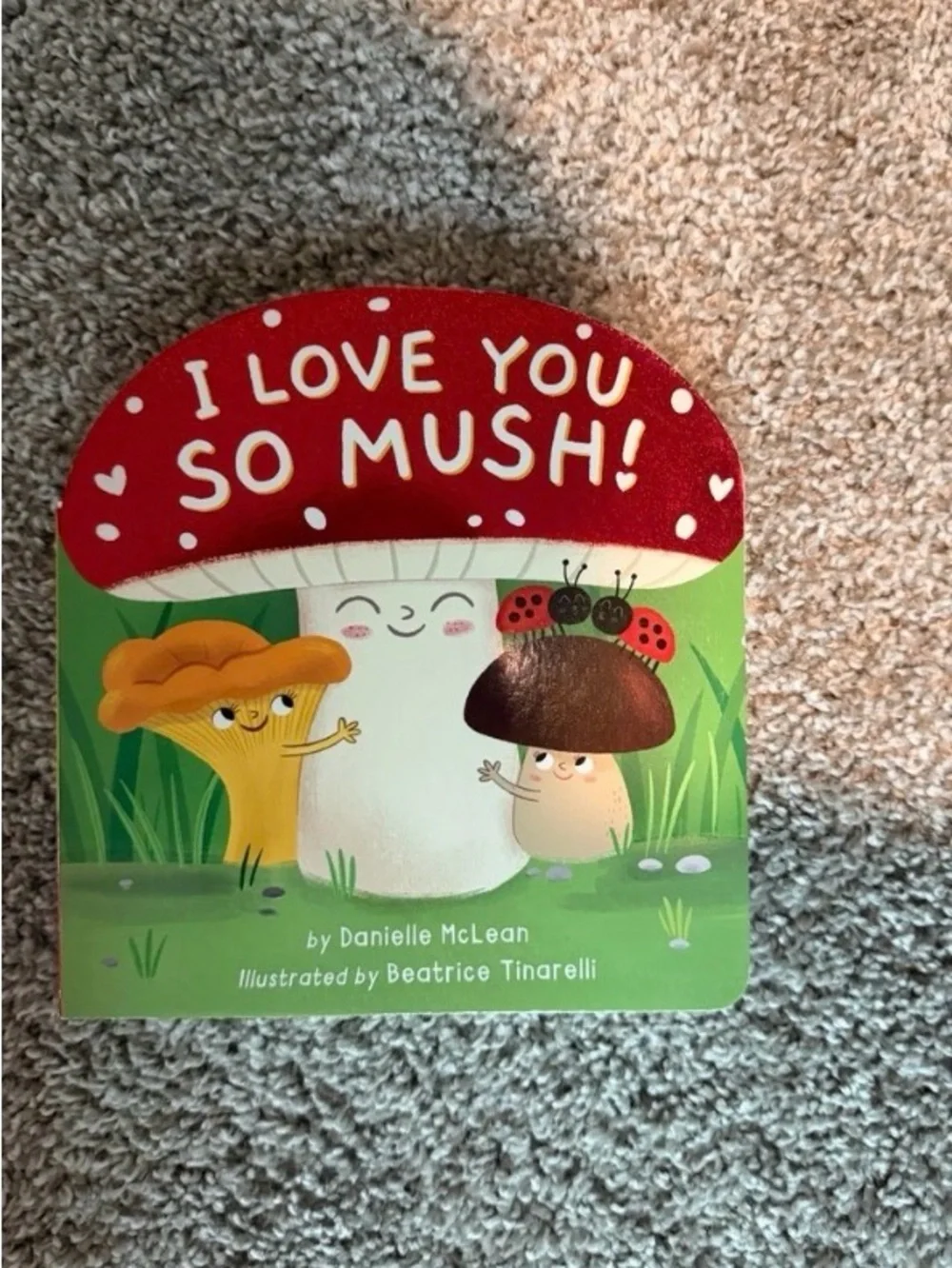 I Love You So Mush! Kids Mushroom Board Book - Red